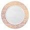 Smarty Had A Party 7.5" White with Pink and Gold Mosaic Rim Round Plastic Appetizer/Salad Plates (120 Plates), 120PK 897PG-CASE - alternate 5